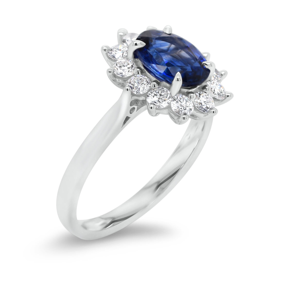 Sapphire & Diamond Classic Ring - Nuha Jewelers