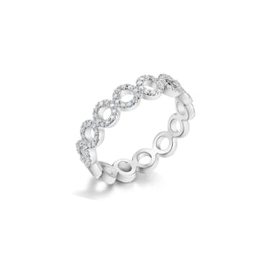 Diamond Circle Eternity Fashion Ring  -14k gold weighing 2.24 grams  -100 round diamonds weighing .25 carats