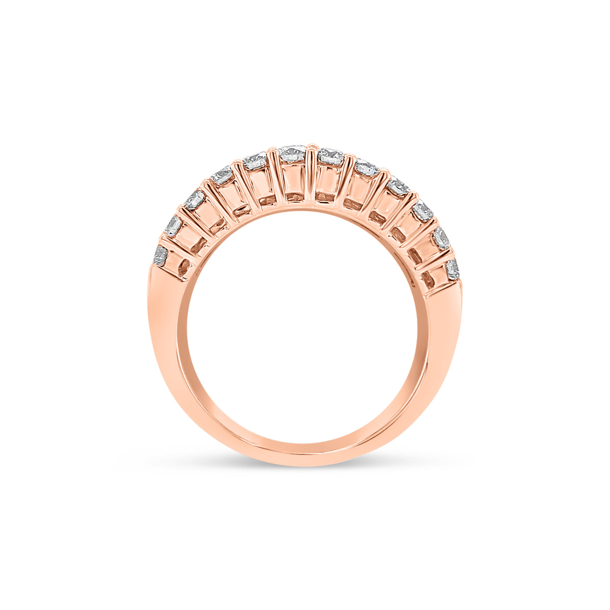 Baguette & Round Diamond Wedding Band   -18K gold weighing 9.73 grams   -15 slim baguettes totaling 1.52 carats   -24 round diamonds totaling 1.31 carats
