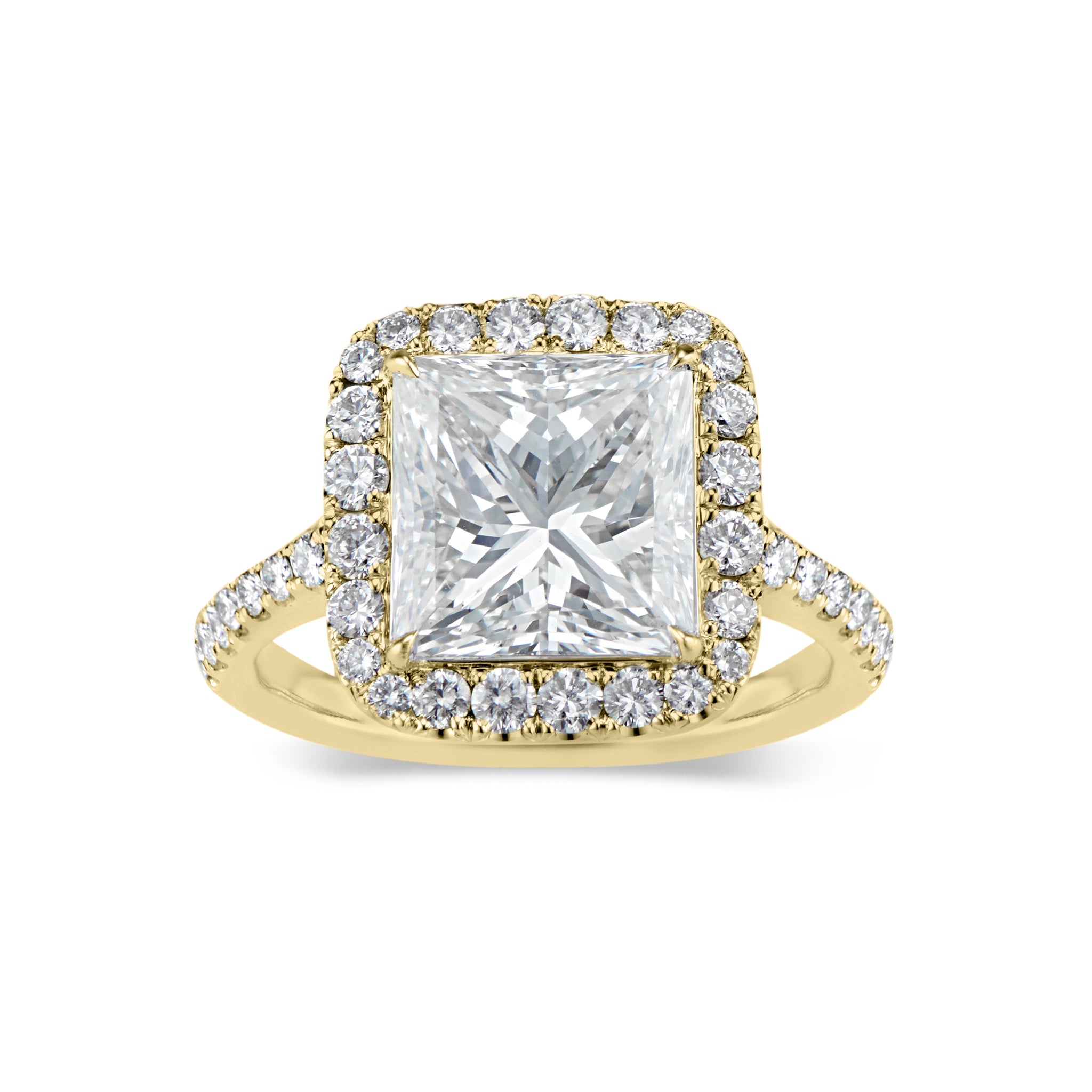 Princess Cut Double Halo Engagement Ring
