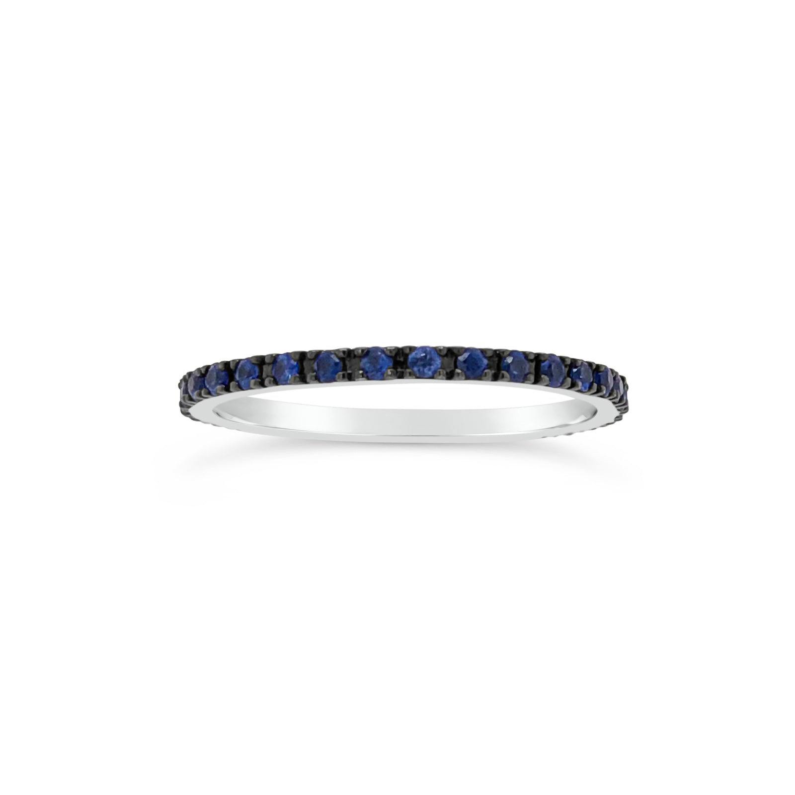 Simple Sapphire Eternity Band -14k gold weighing 1.06 grams  -31 blue sapphires weighing .43 carats