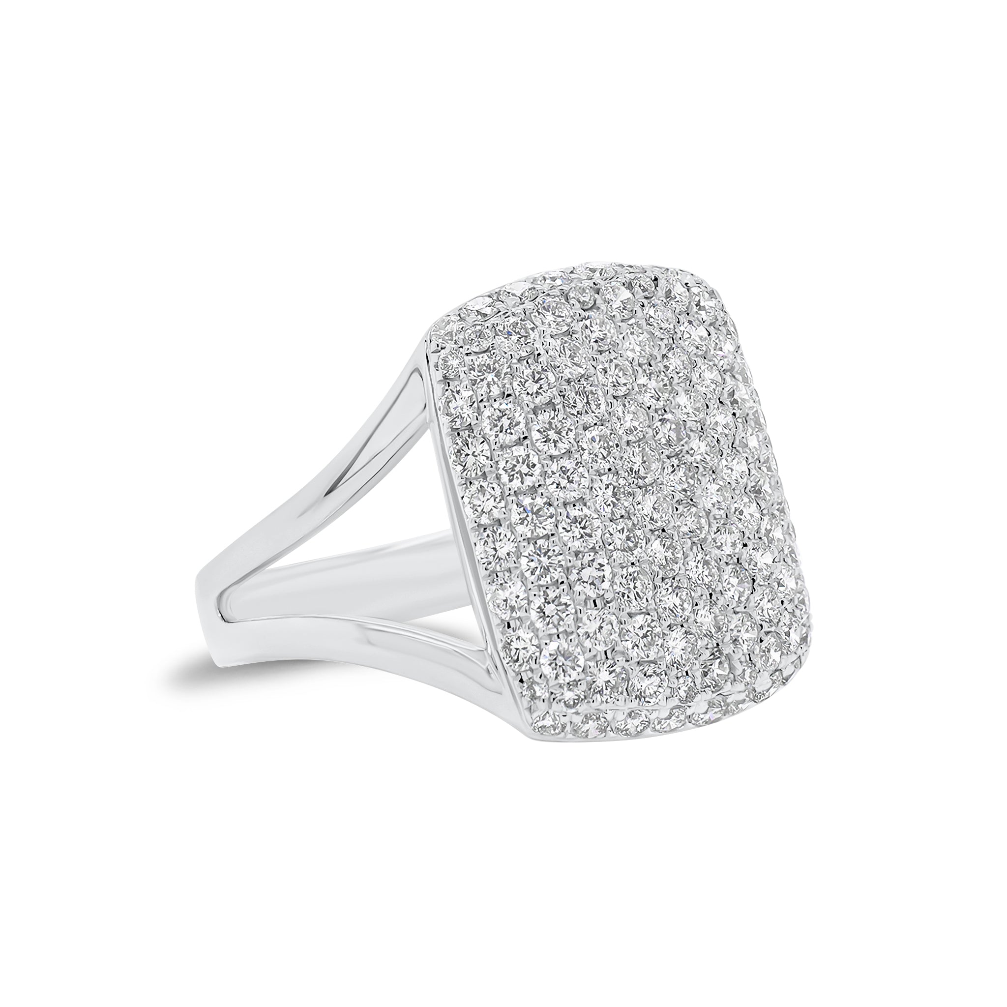 The Radiant Cut Pavé Ring | Proud Diamond