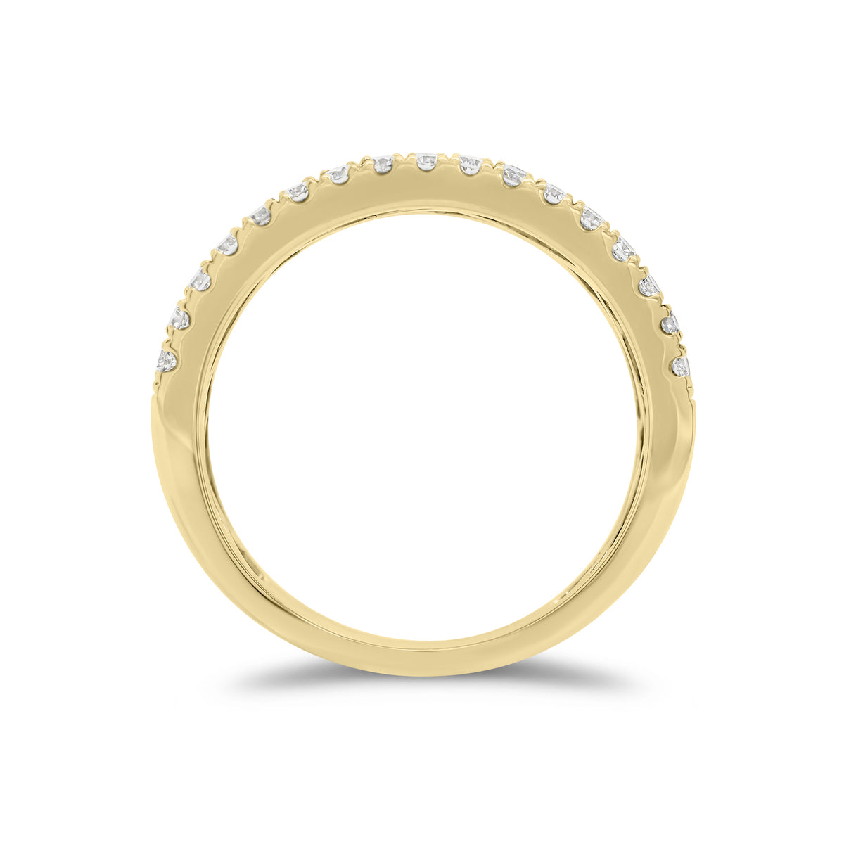 Baguette and Round Diamond Thick Wedding Band - 18K gold weighing 5.10 grams  - 46 round diamonds weighing 0.77 carats  - 12 slim baguettes weighing 0.66 carats