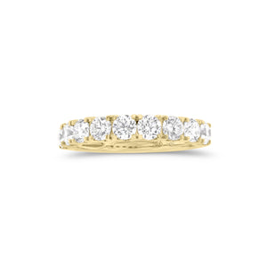 9-Diamond Wedding Band  - 18K gold weighing 2.88 grams  - 9 round diamonds totaling 1.33 carats