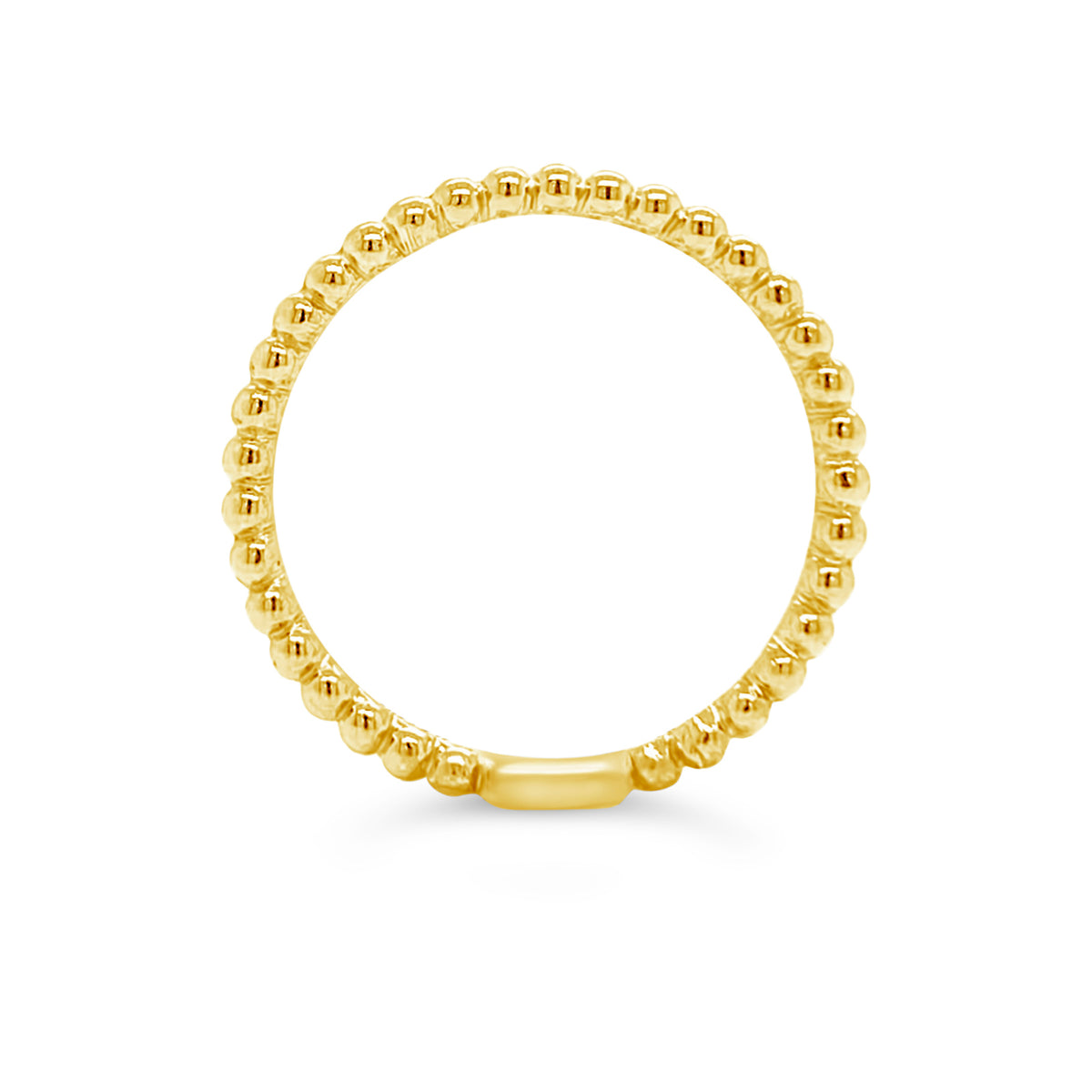 Gold beaded stacking ring -14K gold weighing 1.91 grams