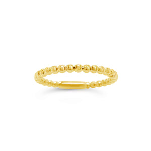 Gold beaded stacking ring -14K gold weighing 1.91 grams