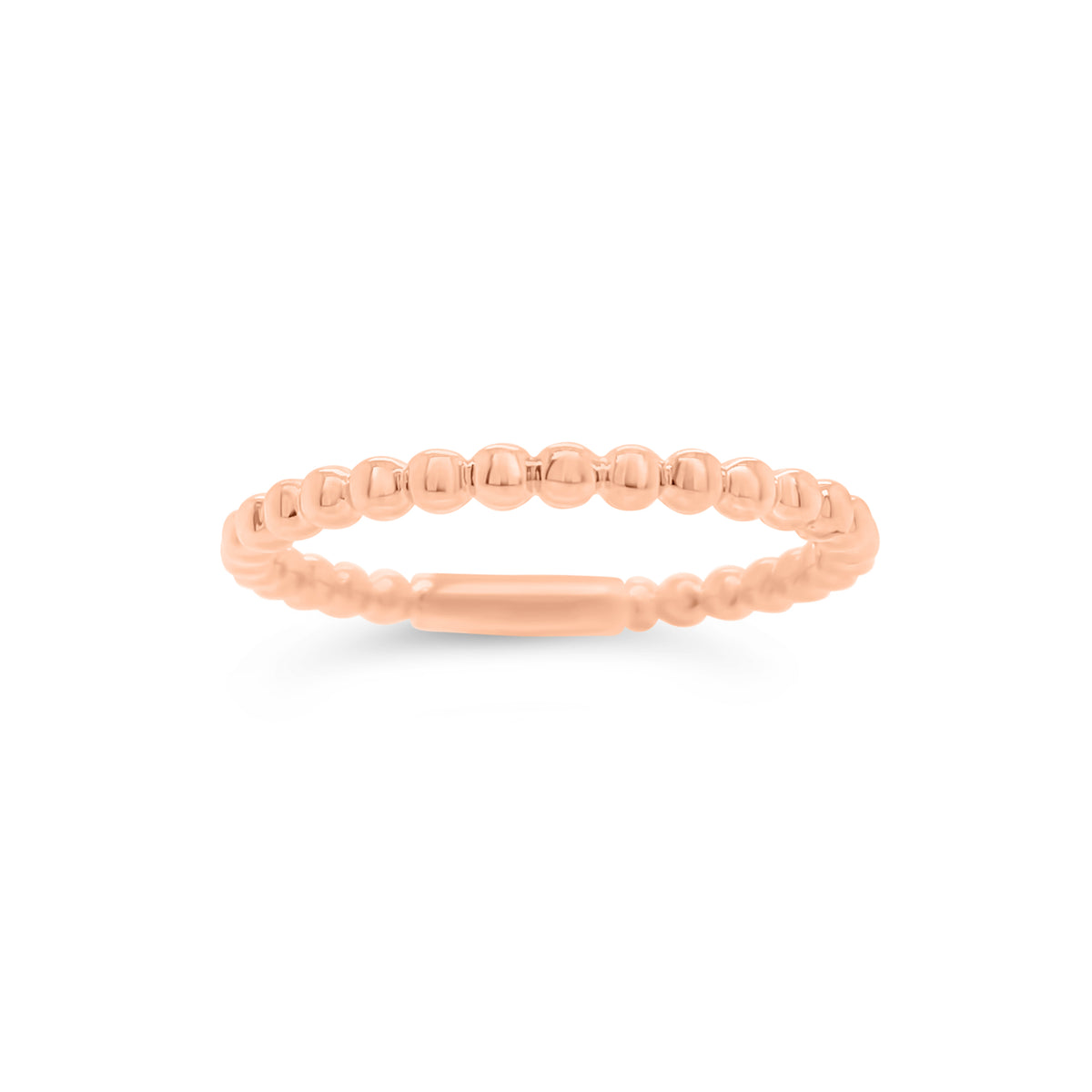 Gold beaded stacking ring -14K gold weighing 1.91 grams