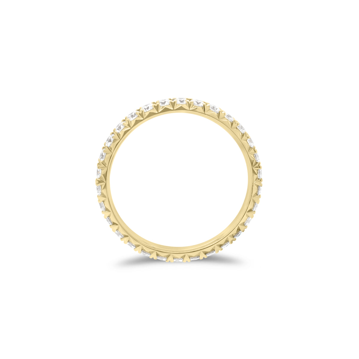 Diamond eternity band - 18K gold weighing 1.52 grams  - 30 round diamonds totaling 0.84 carats
