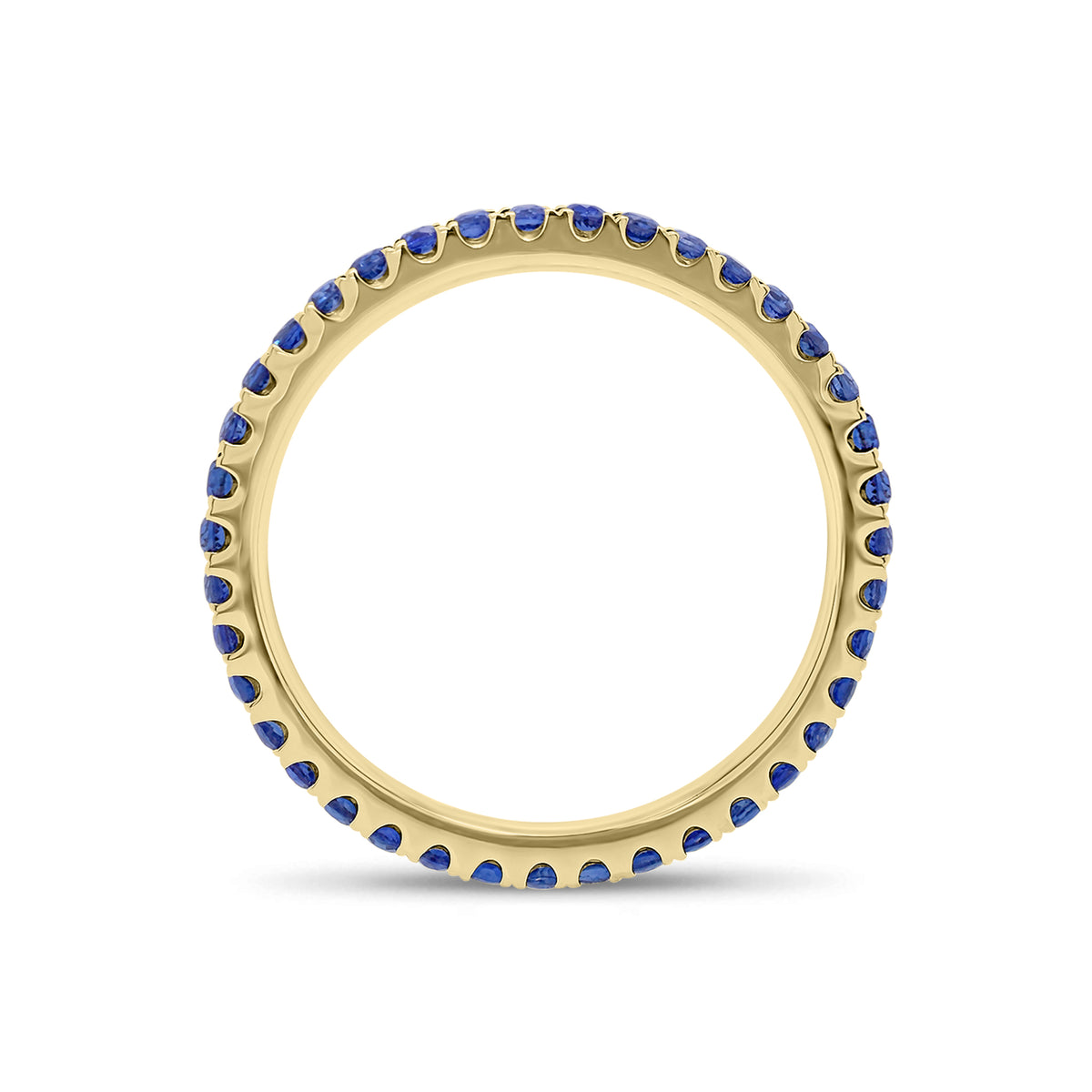 Sapphire Eternity Ring - 14K gold weighing 1.34 grams  - 39 sapphires weighing 0.64 carats