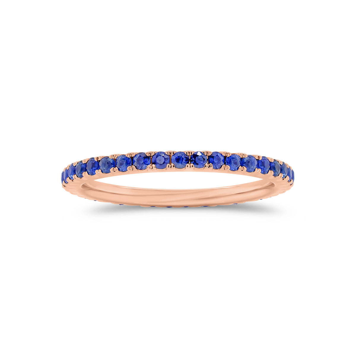 Sapphire Eternity Ring - 14K gold weighing 1.34 grams  - 39 sapphires weighing 0.64 carats