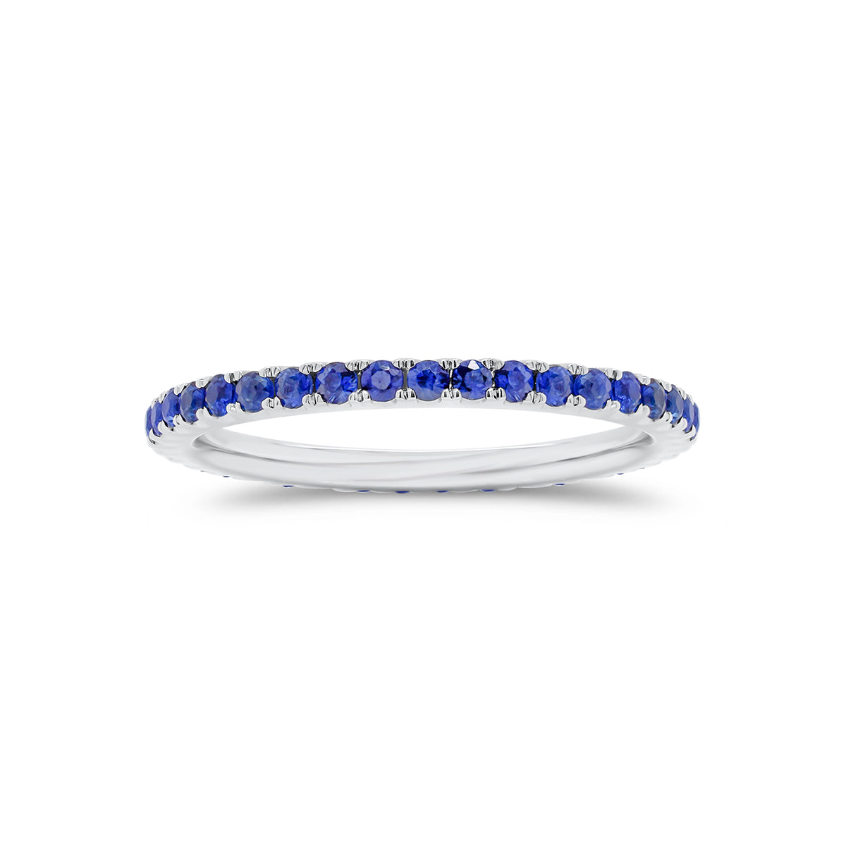 Sapphire Eternity Ring - 14K gold weighing 1.34 grams  - 39 sapphires weighing 0.64 carats