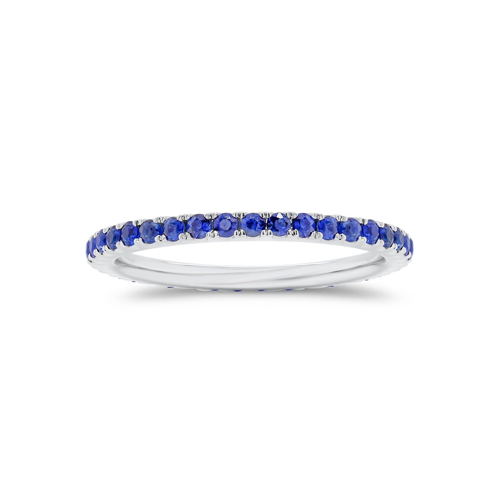 Sapphire Eternity Ring - 14K gold weighing 1.34 grams  - 39 sapphires weighing 0.64 carats