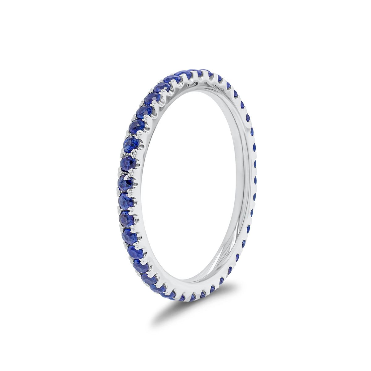 Sapphire Eternity Ring - 14K gold weighing 1.34 grams  - 39 sapphires weighing 0.64 carats