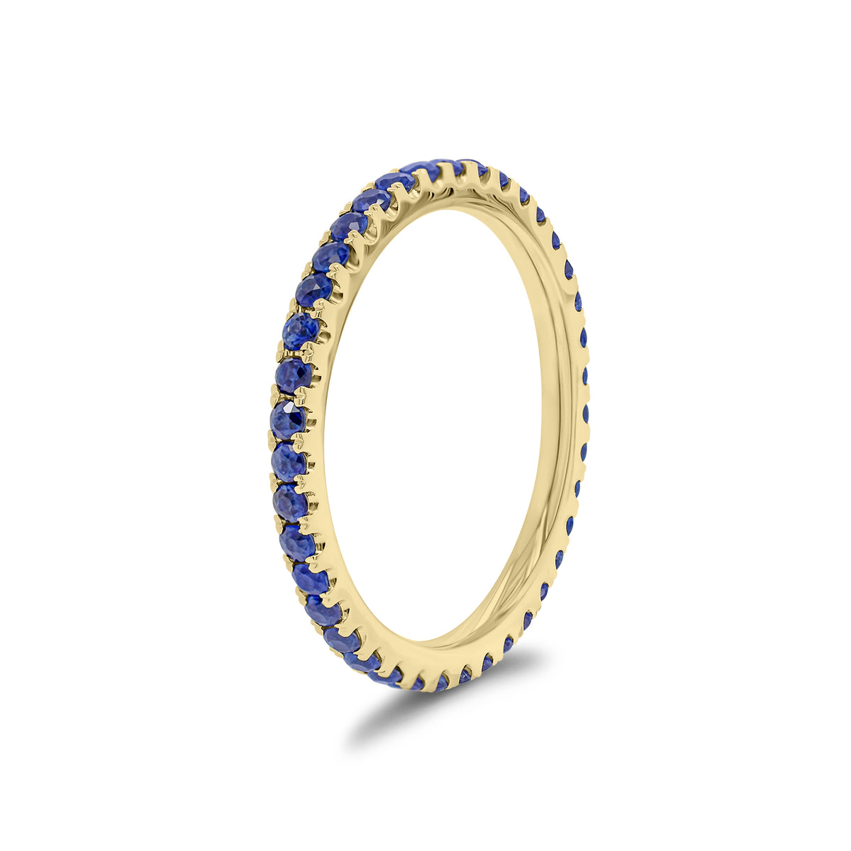 Sapphire Eternity Ring - 14K gold weighing 1.34 grams  - 39 sapphires weighing 0.64 carats