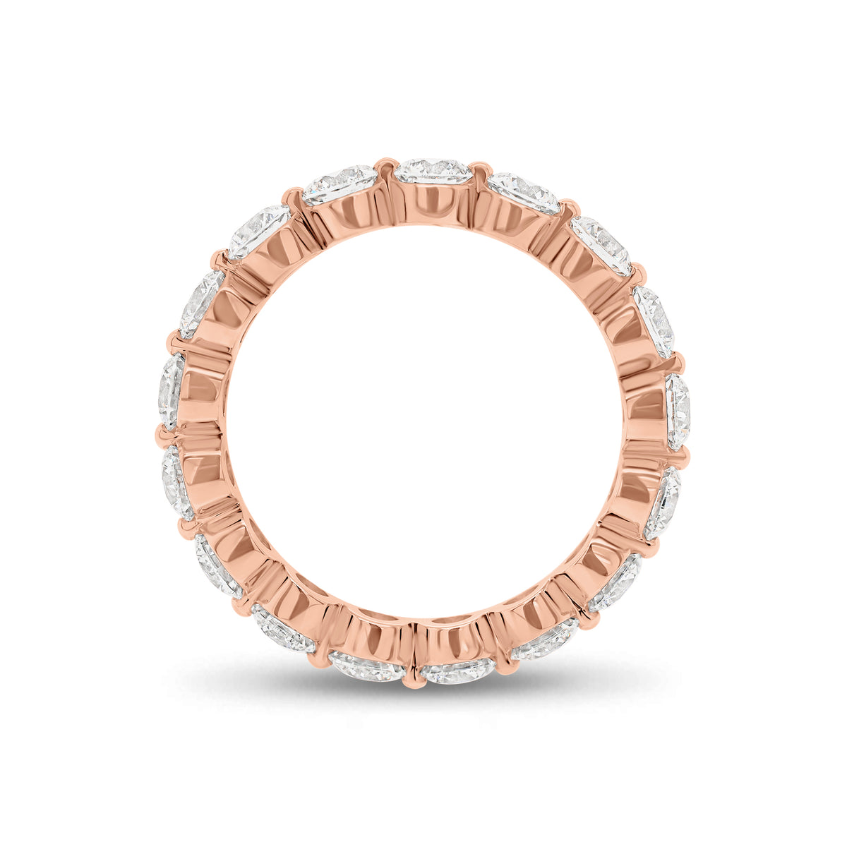 2.62 ct Diamond Eternity Ring - 18K gold weighing 2.48 grams  - 17 round diamonds weighing 2.62 carats