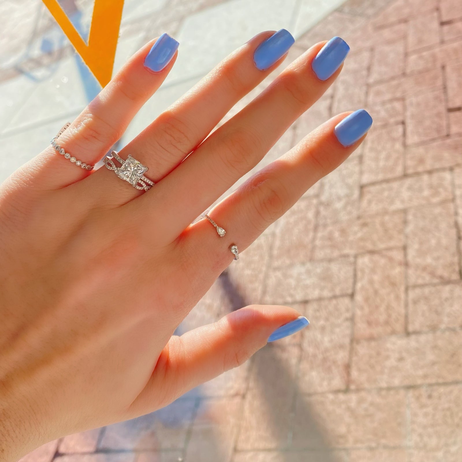 Diamond & Beaded Gold Pinky Ring  - 14K gold weighing 0.77 grams  - 11 round diamonds totaling 0.13 carats