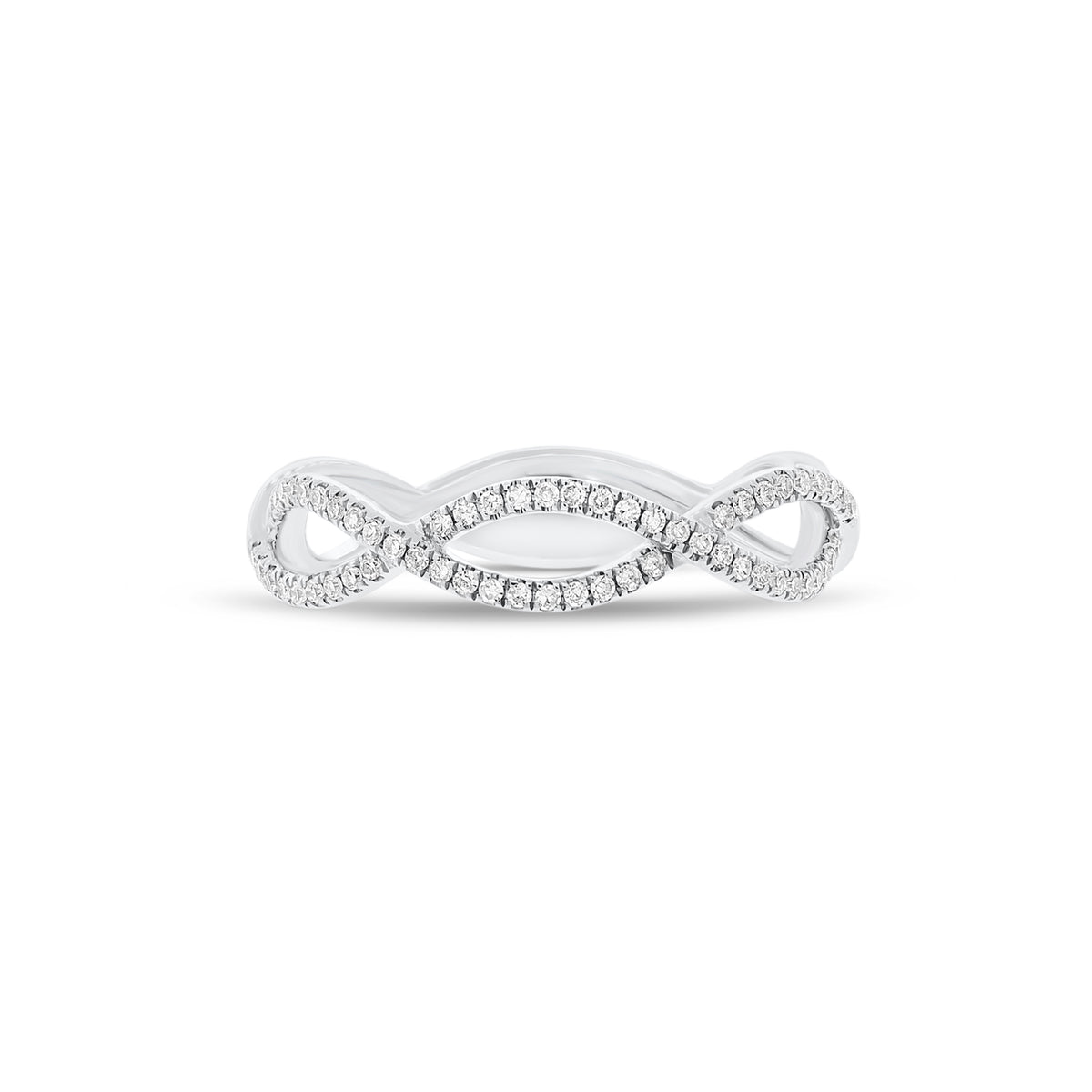 Diamond Infinity Ring  - 14K gold  - 0.19 cts round diamonds