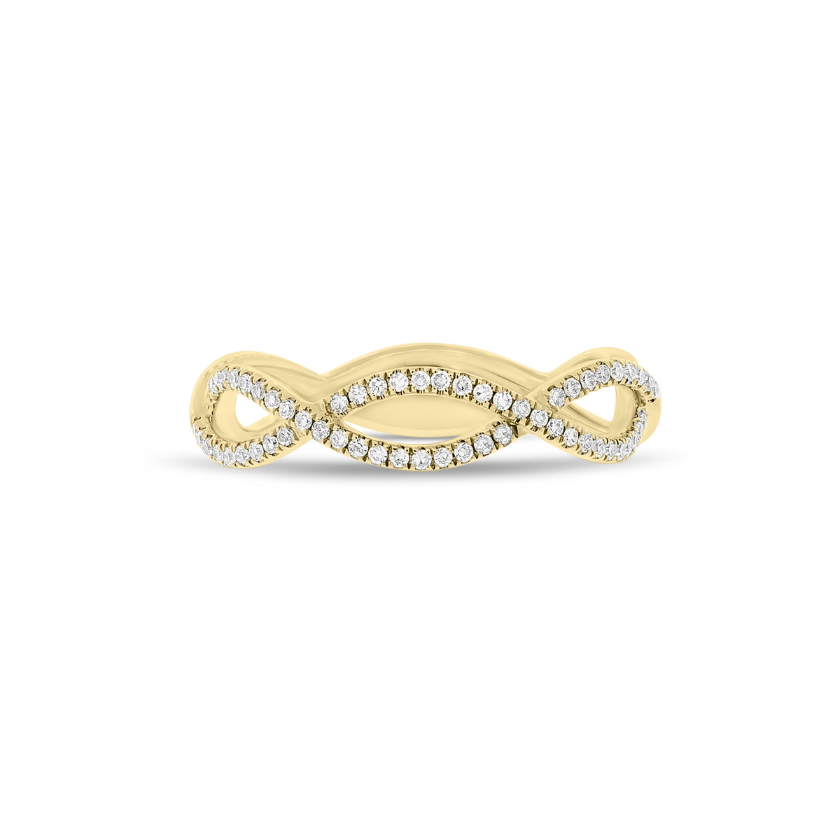 Diamond Infinity Ring  - 14K gold  - 0.19 cts round diamonds