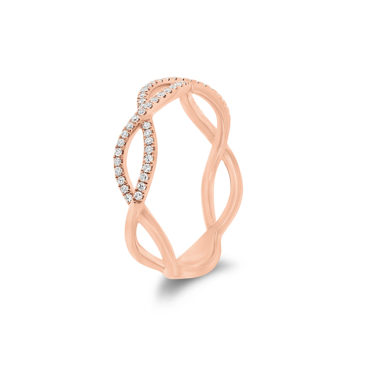 Diamond Infinity Ring  - 14K gold  - 0.19 cts round diamonds