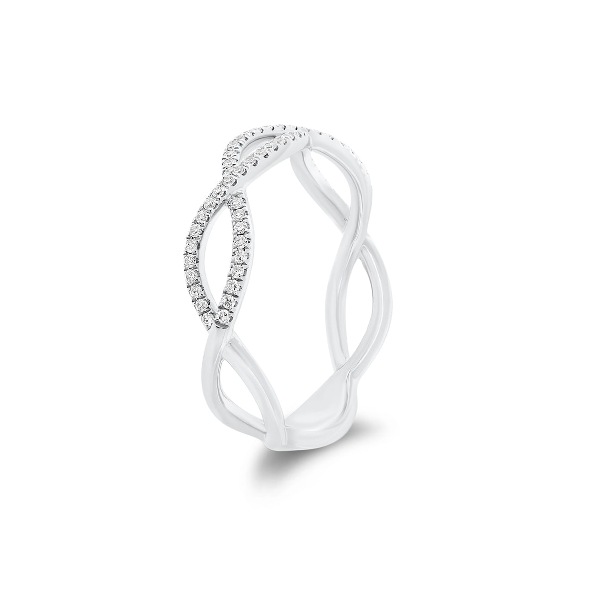 Diamond Infinity Ring  - 14K gold  - 0.19 cts round diamonds