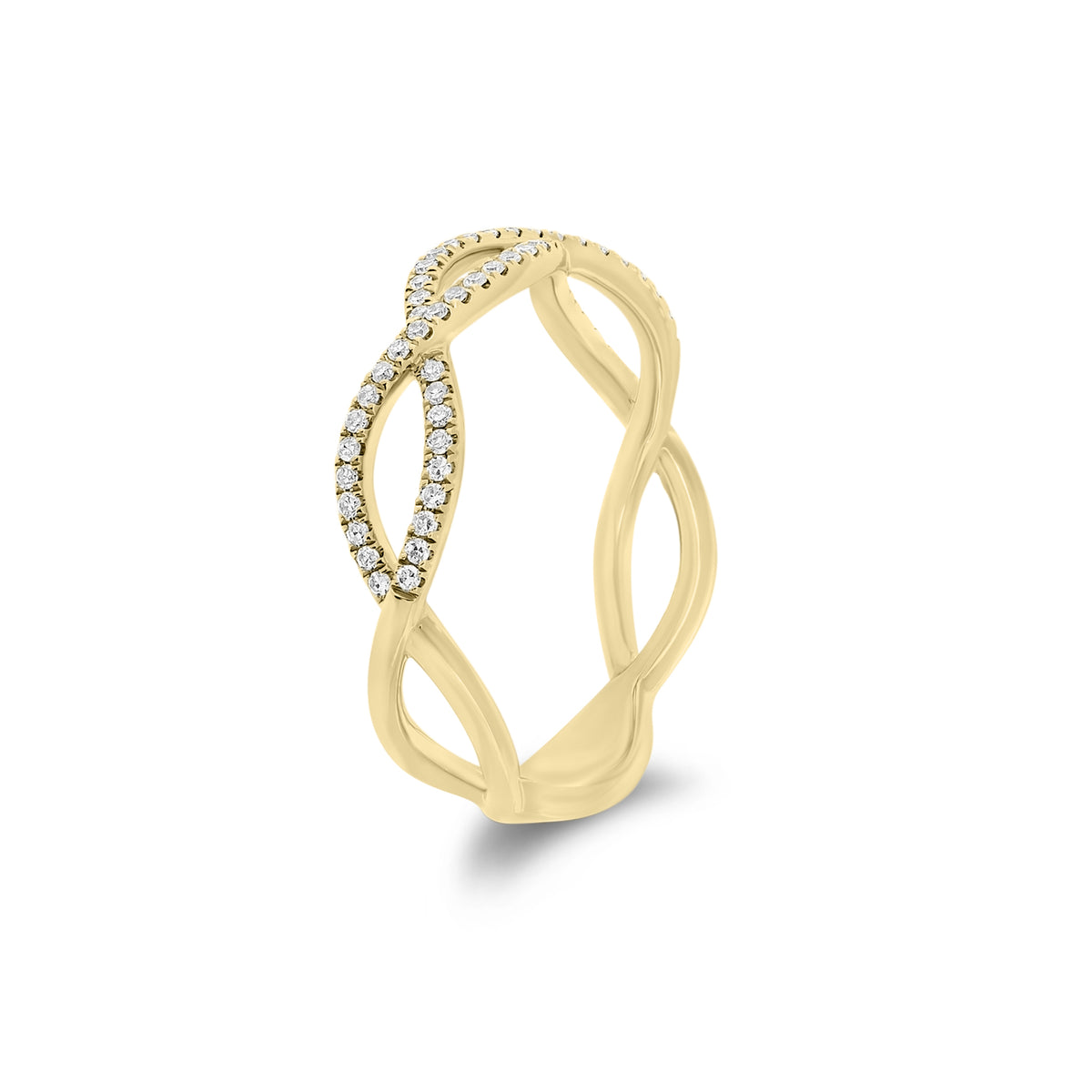 Diamond Infinity Ring  - 14K gold  - 0.19 cts round diamonds