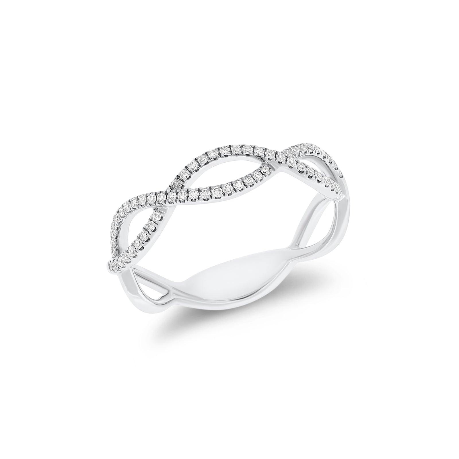 Diamond Infinity Ring  - 14K gold  - 0.19 cts round diamonds