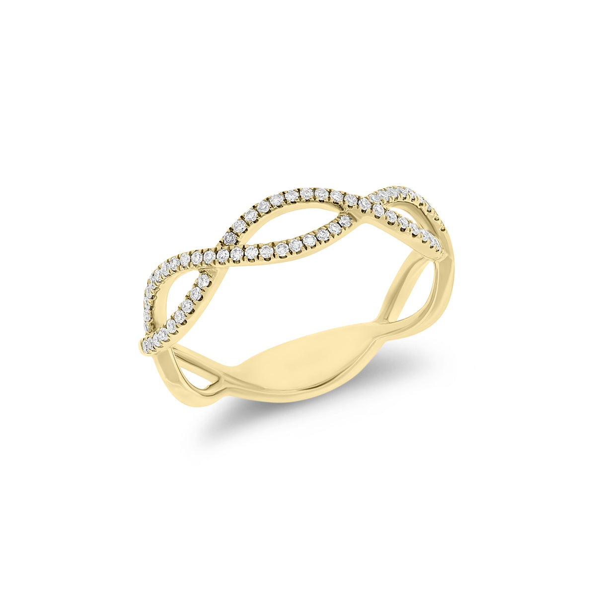 Diamond Infinity Ring  - 14K gold  - 0.19 cts round diamonds