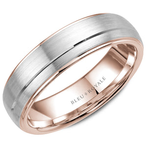 Sandpaper Center and High Polished Edge Men's Wedding Band 14K gold weighing 10.20 grams with a width of 5.5 mm