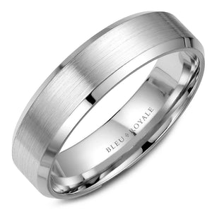 Sandpaper Center and High Polish Edges Men's Wedding Band 14k gold weighing 11.40 grams with a width of 6.5 mm