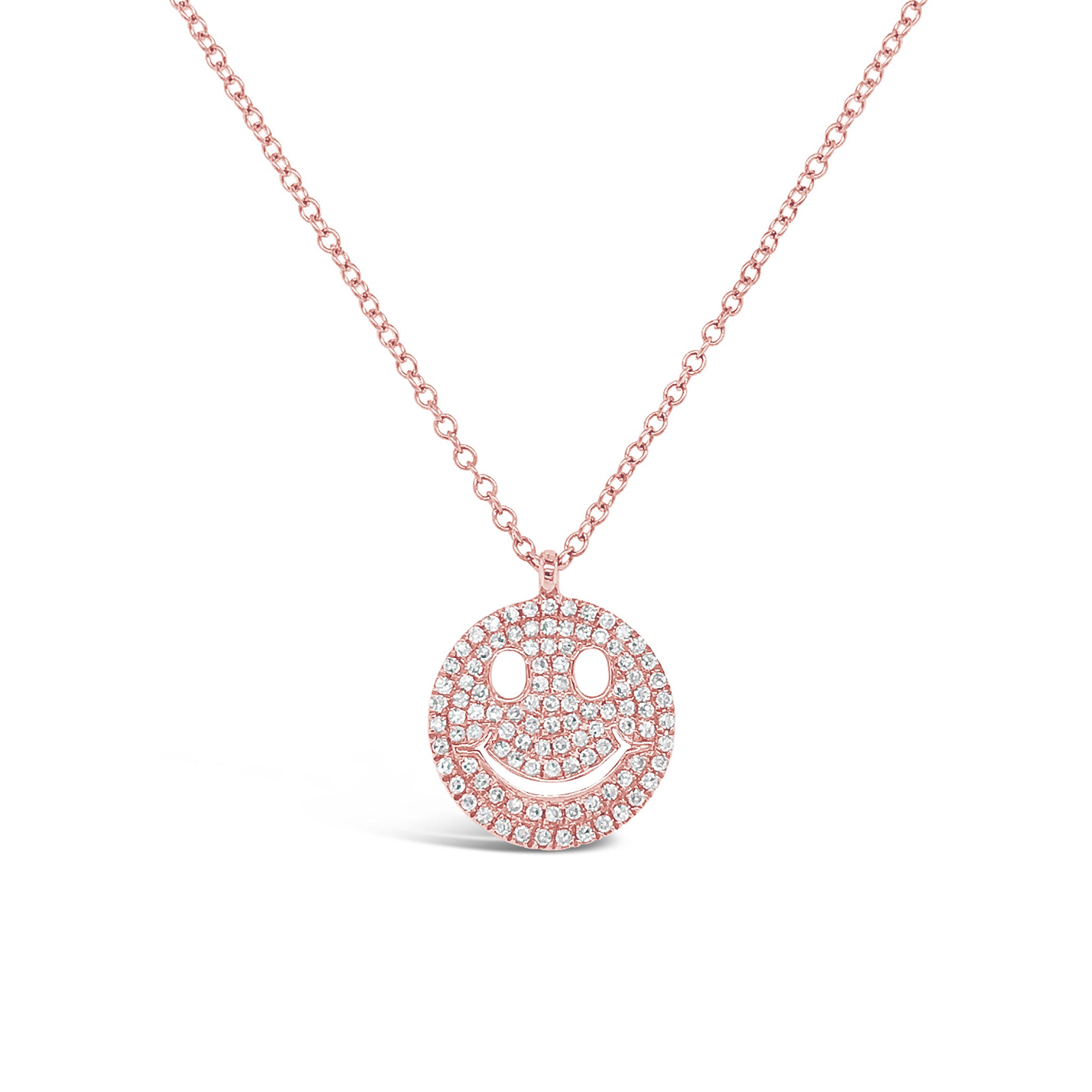0.16ct Pavé Diamonds in 14K White Gold Smiley Face Pendant Necklace – Emanuel Jewelry Design 0.16ct Pavé Diamonds in 14K White Gold Smiley Face Pendant Necklace – Emanuel Jewelry Design